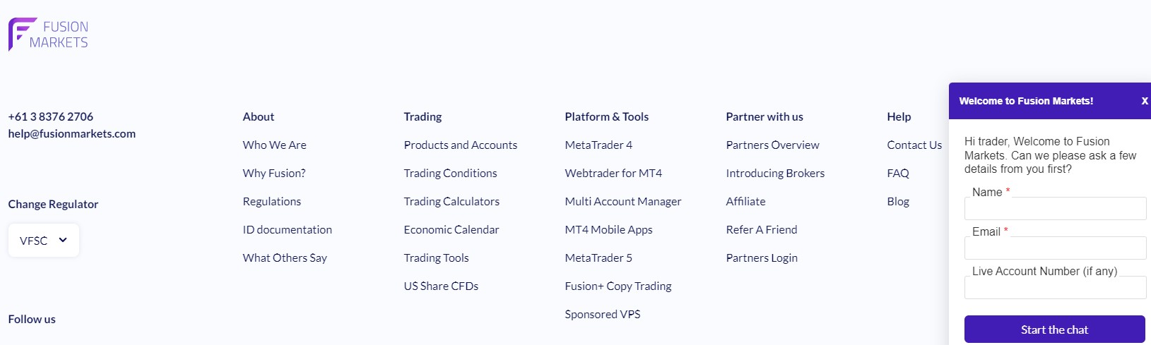 Fusion Markets canlı yardım