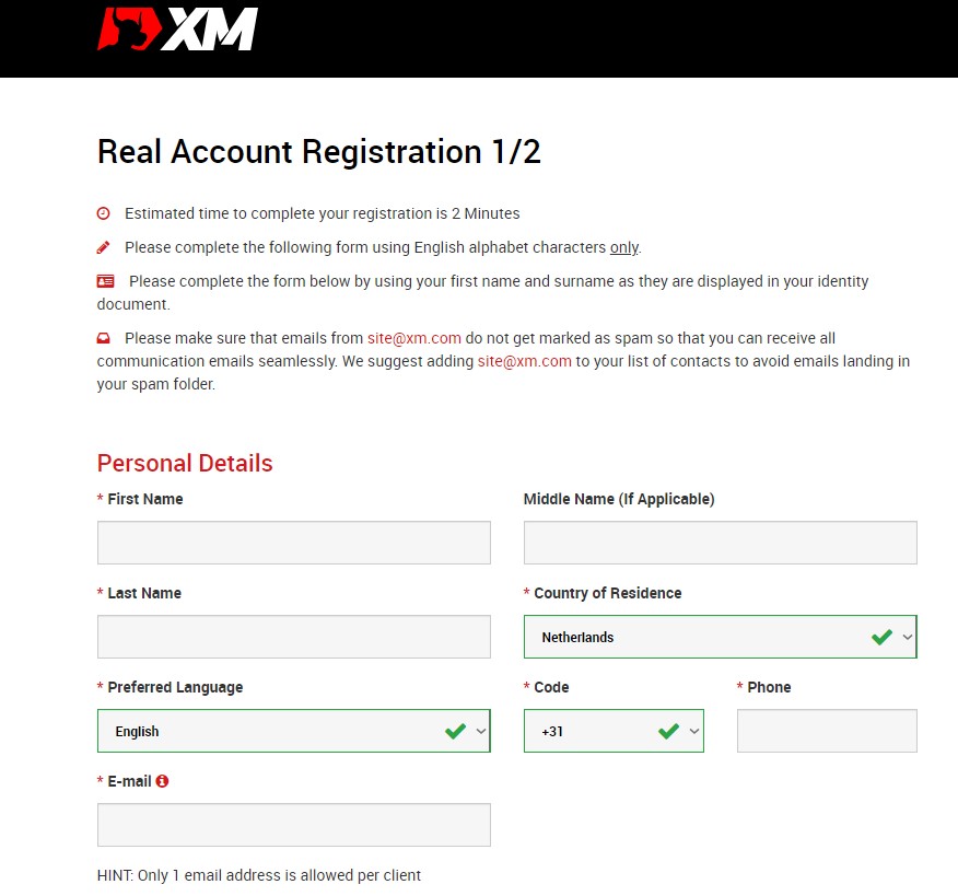 XM Forex gerçek hesap