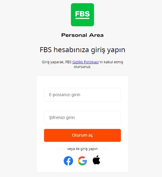 FBS Forex giriş