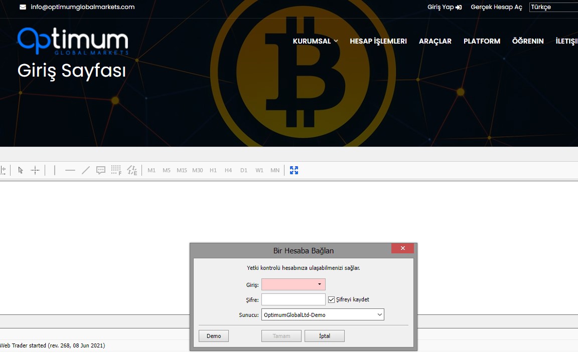 Optimum Global Markets giriş yap