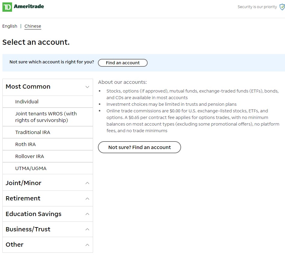 TD Ameritrade hesap aç