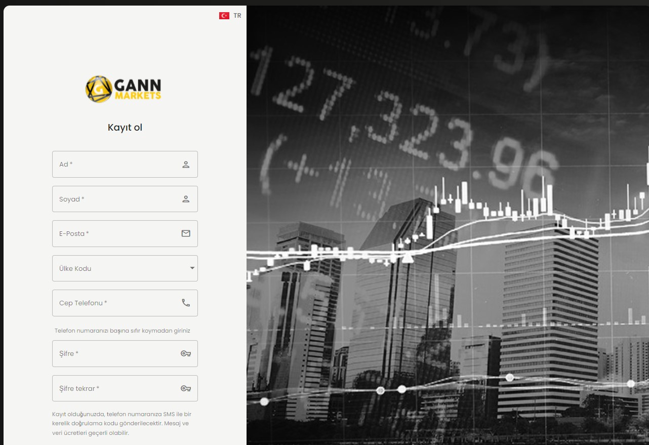 Gann Markets kayıt ol