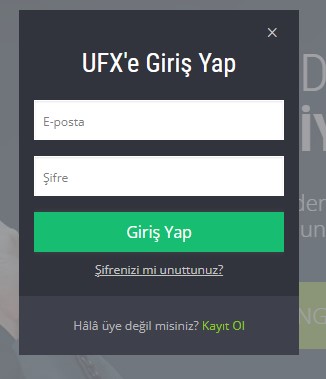 Ufx giriş